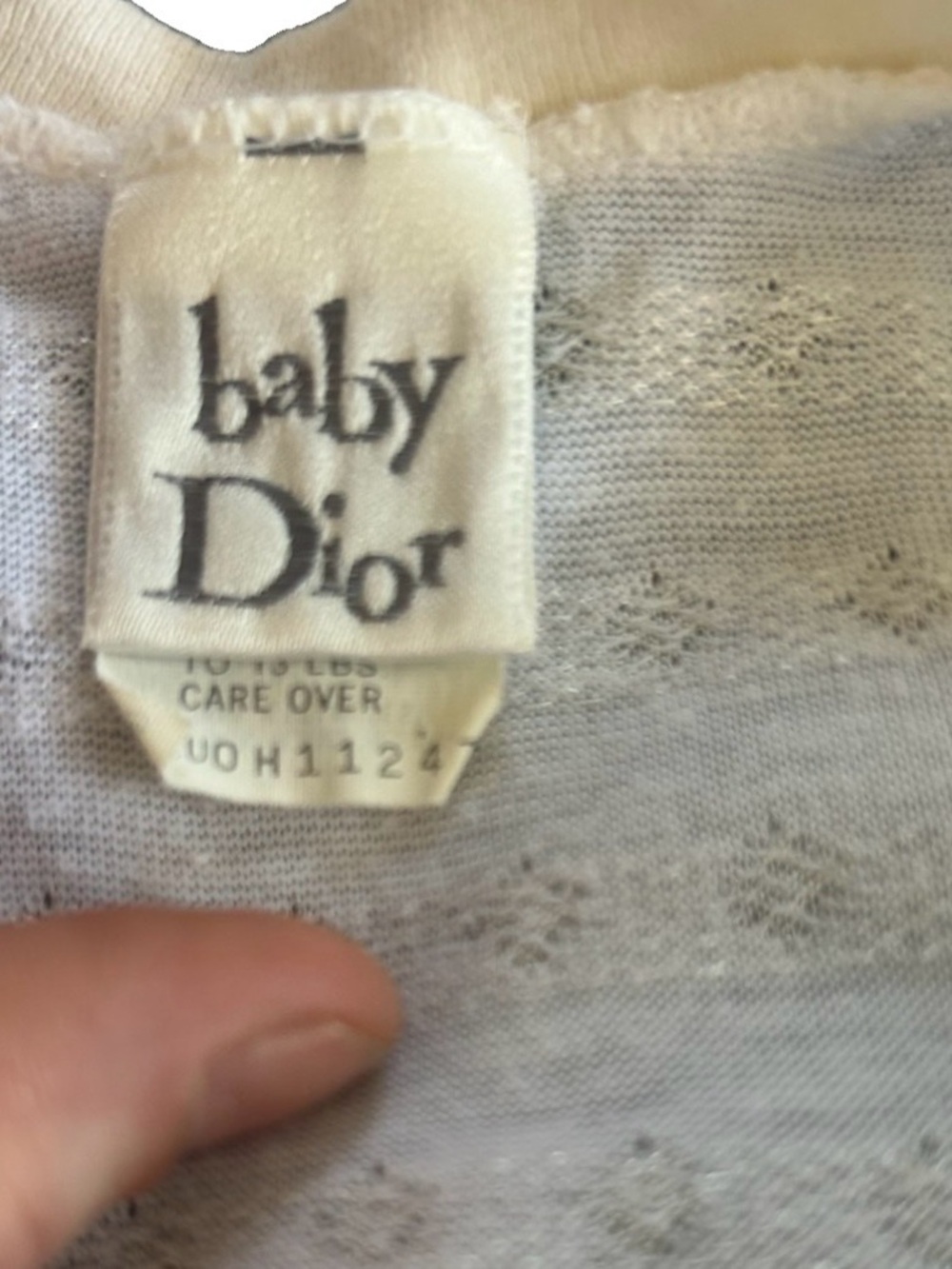 Vintage Baby Dior White Layette Sleep Gown USA Made - Picture 3 of 7